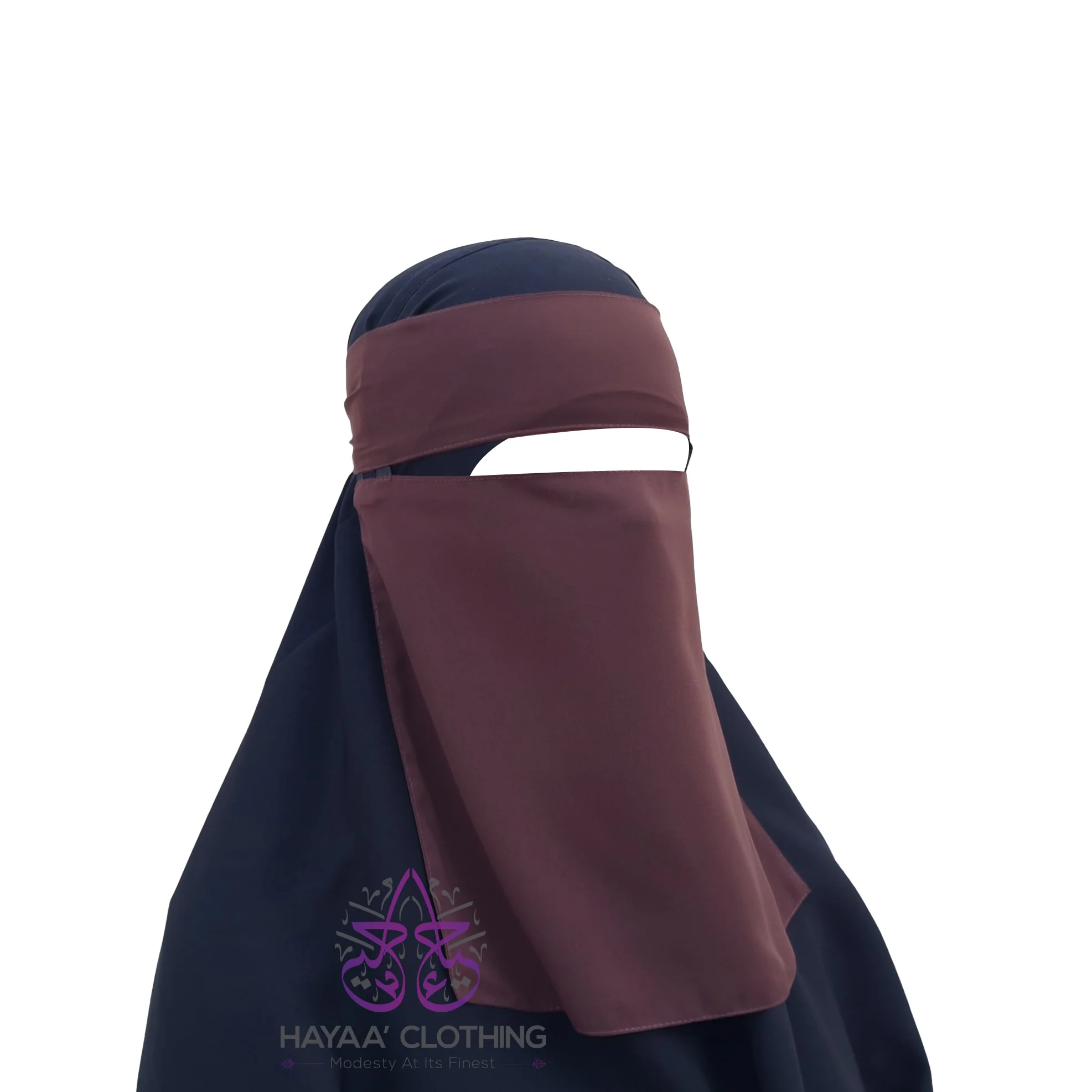 Short Single Layer Niqab Elastic Sides 10" - Image 3